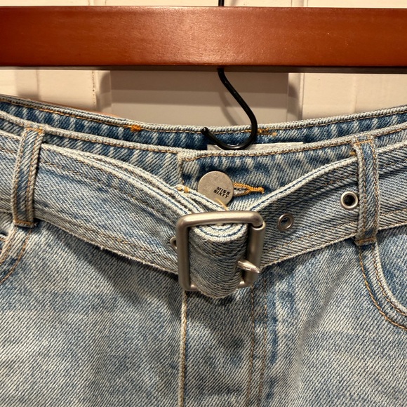 Miss Sixty Denim and White Lace Sequin Women’s Skirt - Picture 2 of 5